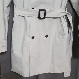 Classic Women's Cream Trench Coat with Belt